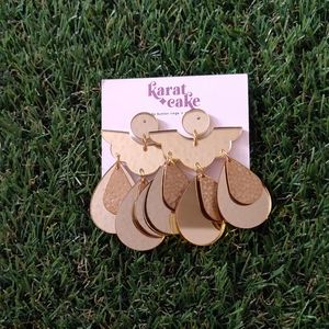 Gold Acrylic Earrings